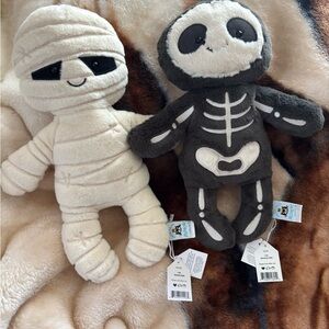 Plush Mummy bob and Skeleton bob